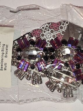 Multi-Color Crystal Statement Bracelet - Bewildering Bling